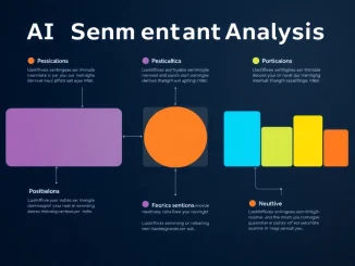 Visual representation of AI sentiment analysis highlighting emotions detected in text data, showcasing insights into customer feedback.