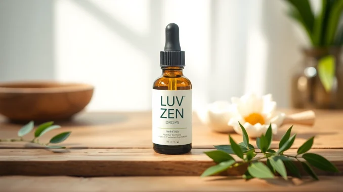 ozfu Buy zen drops to relax and unwind with LUV's natural tincture, designed for soothing stress relief.