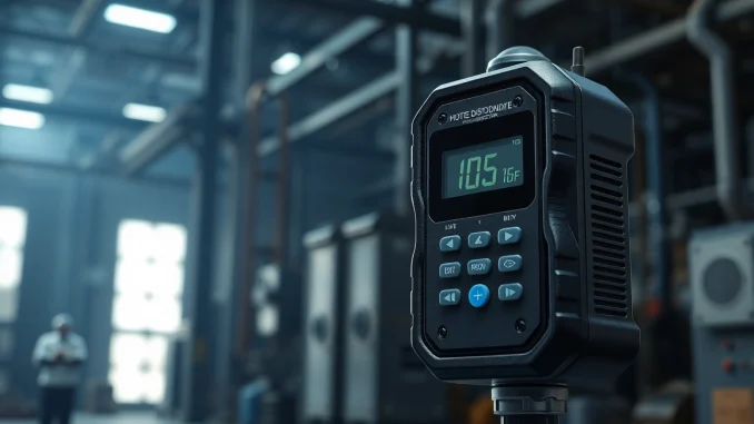 atla Sulfur Dioxide gas detector showcased in an industrial environment, highlighting advanced monitoring capabilities.