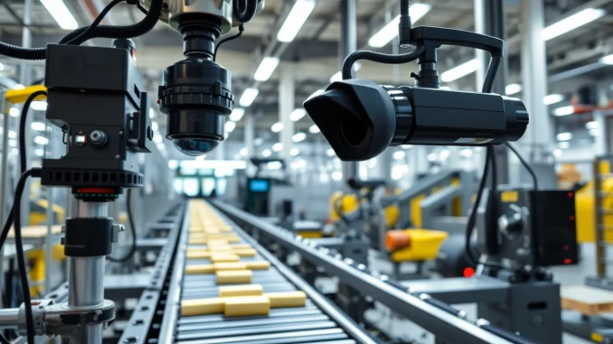 191d Machine vision technology capturing product quality in an industrial setting.