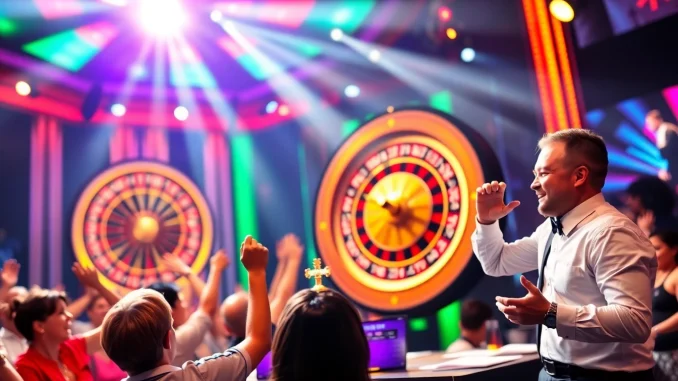 Watch the thrilling action of Crazy Time risultati live, featuring a vibrant roulette wheel and lively atmosphere.