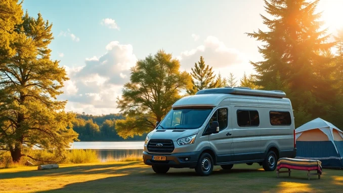 bzy3 Experience adventure with JRP Campers parked in a scenic campsite.