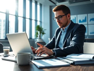 Analyze competitor pricing research data in a modern office environment with professional elements.