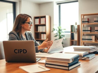 CIPD assignment help offered by an expert tutor to a student in a professional setting.