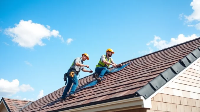 local roofers near me demonstrating quality craftsmanship on a residential roofing project