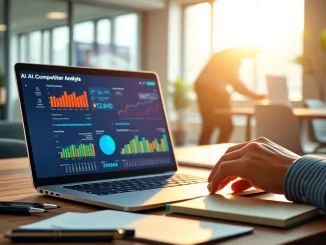 Analyze ai prompts for competitor analysis with engaging visual data in a modern workspace.