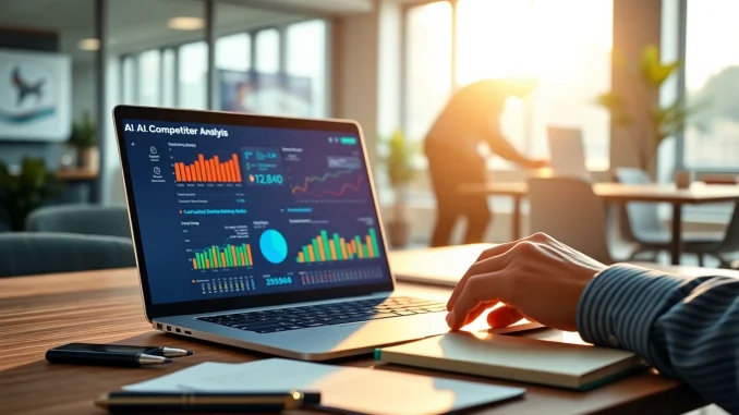 Analyze ai prompts for competitor analysis with engaging visual data in a modern workspace.