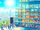 Manage your Sim Tower with vibrant offices, hotel rooms, and a bustling ambiance.