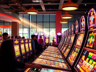 Rasakan pengalaman bermain situs slot batman138 dengan suasana kasino modern yang cerah.