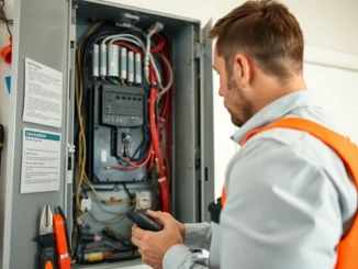 Electrical Panel Clearwater expertly serviced by a professional electrician ensuring safety and reliability.