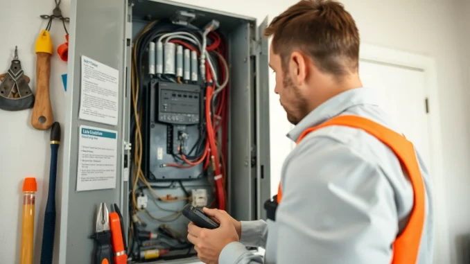 Electrical Panel Clearwater expertly serviced by a professional electrician ensuring safety and reliability.