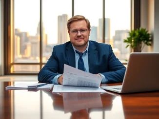Visual representation of jd vance net worth in an office setting highlighting his success.