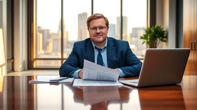 ugnu Visual representation of jd vance net worth in an office setting highlighting his success.
