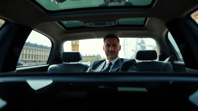 Experience comfort with a professional london chauffeur in a luxury black car.