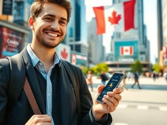 Activate your esim Canada effortlessly with seamless connectivity in an urban setting.