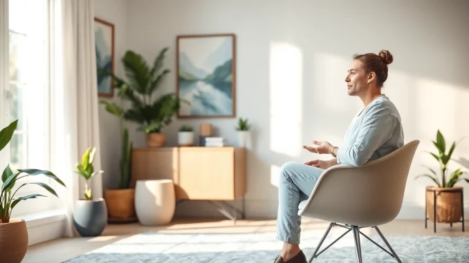 Engaging therapy session for anxiety treatment dubai in a serene environment, fostering mental wellness.
