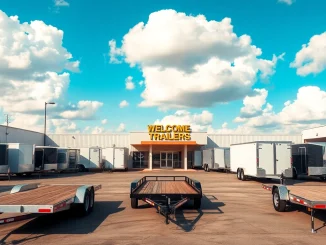 Discover diverse trailers near me in a vibrant trailer dealership showcasing options for everyone.