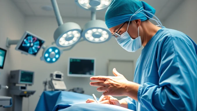 Behandlung von Handchirurgie Braunschweig durch einen erfahrenen Chirurgen im OP.