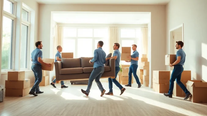 jd4u Movers Calgary demonstrating teamwork while efficiently moving furniture.