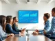 Elevate competitive intelligence for sales strategies with a professional team analyzing data.