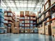Streamlined view of warehouse products promoting amazon business wholesale solutions efficiently.