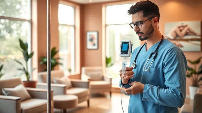 Receive safe and effective iv infusion near me in a modern medical spa setting.